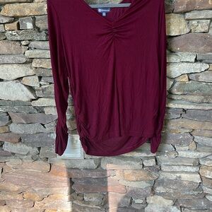 Democracy Red Ruched Blouse